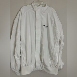 Adidas Parley Tennis Aeroready London Jacket Mens Size Med White HN7127 Back Bag